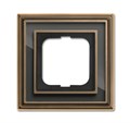 Рамка 1 пост античная латунь/черное стекло Династия 2CKA001754A4585 ABB ABB - фото 565361