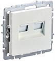 Розетка компьютерная двойная RJ45 кат.6 РК11-2-БрЖ жемчуг BRITE BR-K20-2-K36 IEK (ИЭК) IEK (ИЭК) XRSBR-K20-2-K36 - фото 565686