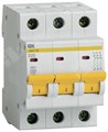 Автоматический выключатель 3-пол. 20А тип D 4,5кА серия ВА 47-29 MVA20-3-020-D IEK (ИЭК) IEK (ИЭК) - фото 567653
