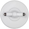Переключатель 1 клавишный (поворотный) проходной керамика белый Лизетта B1-201-01 BIRONI BIRONI - фото 572040