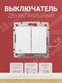 Выключатель/переключатель 2 клавишный IP44 белый Valena 770098 Legrand Legrand XRS770098 - фото 572876