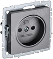 Розетка 2P с защитными шторками 10А РСш10-2-БрС сталь BRITE BR-R13-10-K46 IEK (ИЭК) IEK (ИЭК) XRSBR-R13-10-K46 - фото 575016