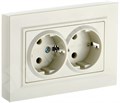 Розетка 2х2P+E 16А со шторками бежевый BRITE BR-R24-16-K10-F IEK (ИЭК) IEK (ИЭК) XRSBR-R24-16-K10-F - фото 575212