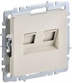 Розетка двойная RJ11+RJ45 кат.5E РК/Т12-БрКр бежевый BRITE BR-KT20-O-1-K10 IEK (ИЭК) IEK (ИЭК) XRSBR-KT20-O-1-K10 - фото 575275