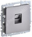 Розетка компьютерная RJ45 кат.5E РК10-БрС сталь BRITE BR-K10-1-K46 IEK (ИЭК) IEK (ИЭК) XRSBR-K10-1-K46 - фото 575332