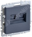 Розетка компьютерная двойная RJ45 кат.5E РК10-2-БрМ маренго BRITE BR-K20-1-K35 IEK (ИЭК) IEK (ИЭК) XRSBR-K20-1-K35 - фото 575352