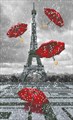 Кристальная (алмазная) мозаика  "ФРЕЯ" ALV-75 "Париж. Летящие зонтики" 52 х 32 см - фото 656779