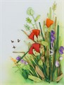 Набор для вышивания "PANNA" "Живая картина" JK-2062 "Полевые цветы. Маки" 11 х 15 см - фото 662826