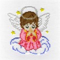 Набор для вышивания "М.П.Студия" БК-183 "Ангелочек в розовом" 14 х 12 см - фото 666940