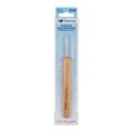 Для вязания "Gamma" RHB крючок с бамбуковой ручкой сталь бамбук d 1.0 мм 13.5 см в блистере . - фото 678856