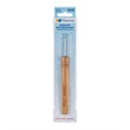 Для вязания "Gamma" RHB крючок с бамбуковой ручкой сталь бамбук d 2.5 мм 13.5 см в блистере . - фото 678877