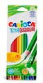 "Carioca" "Tita Erasable" Карандаши цветные пластиковые заточенный 12 цв. 42897 с ластиком XG78103441674 - фото 679817