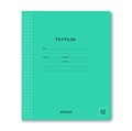 "Светоч" 12ТСК5_1_1_5 Тетрадь ученическая школьная "Классная" A5+ 12 л. на скобе 65 г/кв.м , белизна 100 % 25 шт. крупная клетка 000288 Зеленая - фото 683416