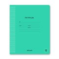 "Светоч" 12ТСК5_1_1_7 Тетрадь ученическая школьная "Классная" A5+ 12 л. на скобе 65 г/кв.м , белизна 100 % 25 шт. частая косая линия с доп. горизонтальной 000290 Зеленая - фото 683423