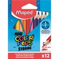 Карандаши цветные Maped COLOR'PEPS STRONG MINI 3хгр,пластик,12цв/наб,862812 1238410 - фото 716229