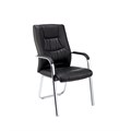 Конференц-кресло BN_TQ_Echair-807 VPU кожзам черный, хром - фото 720119