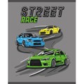 Тетрадь общая А5 48л №1School Street race,клет,скреп, ВД-лак 1819937 - фото 733408