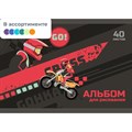 Альбом для рисования №1 School Motocross 40л скреп А4 выб.УФ лак 2шт ассорт 1793810 - фото 733961