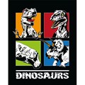 Тетрадь общая А5 48л №1School Dinosaurs,клет,скреп, ВД-лак 1819898 - фото 734179