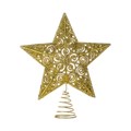 Украшение новогоднее верхушка Звезда золото 22x19x4,4см арт.91392 - фото 747754