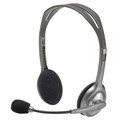 Гарнитура Logitech H110, накладные, темно-серый (981-000472) 2x mini jack 1900436 - фото 761208