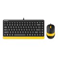 Набор клавиатура+мышь A4Tech клав:черн/желт мышь:черн/желт(F1110 BUMBLEBEE) - фото 761332