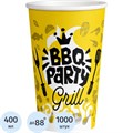 Стакан одноразовый бум 1-сл. d-90мм 400мл BBQ Party 1000шт/кор 2015042 - фото 779038