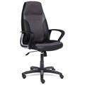 Кресло UT_Echair IMPREZA кожзам/ткань,черный/серый/металлик 36-6/F68/С36 - фото 814917