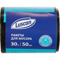 Мешки для мусора ПВД 30л 25мкм 50шт/рул черные 50x70см Luscan 1602402 - фото 830250