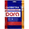 Салфетка хозяйственная для стекол и зеркал Dora 30х30см микрофибра 1419019 - фото 832585