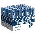 Батарейка Ergolux AAA/LR 03 Alkaline BP-20 (LR 03 BP20, 1.5В)(20 шт в уп.) 1568797 - фото 839497