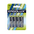 Батарейка Ergolux AA/LR 6 Alkaline BL-4 (LR 6 BL-4, 1.5В)(4 шт в уп.) 1568800 - фото 839503