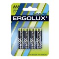 Батарейка Ergolux Alkaline BL4  AAA/LR03 (LR03 BL-4) 4шт/уп 1619505 - фото 839662