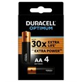 Батарейка DURACELL Optimum АА/LR6-4BL уп/4шт 1653372 - фото 839858