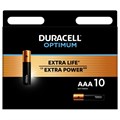 Батарейка DURACELL Optimum ААA/LR03-10BL уп/10шт 1656908 - фото 840013