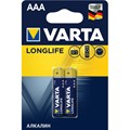 Батарейка Varta LONGLIFE LR03 AAA 2шт/бл Alkaline 1.5V (4103) (04103101412) 1931783 - фото 841334