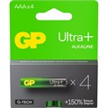 Батарейка GP Ultra+ Alkaline LR03 (AAA) 4шт/уп (24AUPA21-2CRSB4) 1969583 - фото 841444