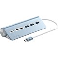 Концентратор Satechi Type-C Aluminum USB Hub & Micro/SD, синий 2031476 - фото 844699