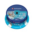 Носители информации CD-R Printable, 52x, Verbatim Azo Wide, Cake/25, 43439 159196 - фото 845151