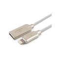 Кабель USB 2.0 - Lightning MFI, М/М, 1 м, Cablexpert, бел, CC-P-APUSB02W-1M 1393303 - фото 845717