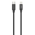 Кабель USB PERO DC-05 Type-C to Lightning, 3А, 1м, Black - фото 846340