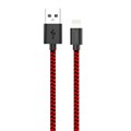 Кабель USB PERO DC-04 8-pin Lightning, 2,4А, 1м, Red-black 1598867 - фото 846442