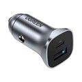 Зарядное устройство UGREEN CD130 (30780) USB-C PD+USB-A QC 24W серый космос 1934029 - фото 847971