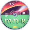 Носители информации DVD+R 4,7 GB 16x,  VS, 10шт/уп Ink Print 1988365 - фото 848204