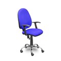 Кресло UP_EChair 223 PC ткань синяя С06, хром 754095 - фото 855762