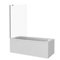 Шторка для ванны SANTREK AQUA Slim FG- 1000-C-Chrome (неподвижная, р-р:1000х1400, с кронштейном, стекло Прозр. 5 мм, профиль Хром) - фото 961822