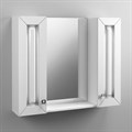 Зеркало-шкаф SANTREK HOME "Винтаж-80" (белое с патиной) 2 двери 800х670х170 - фото 965220