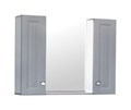 Зеркало-шкаф SANTREK HOME "Клео-100" Грей софт (серый) 1000*670*170мм - фото 965308