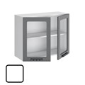 Шкаф навесной СОФИ-2, со стеклом ВС800 Белый Софт (626х800) - фото 969046