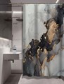 Штора д/ван "ZALEL"  с утяжелителем MARBLE 180х200 YT-Marble30 Grey XST321772 - фото 994019